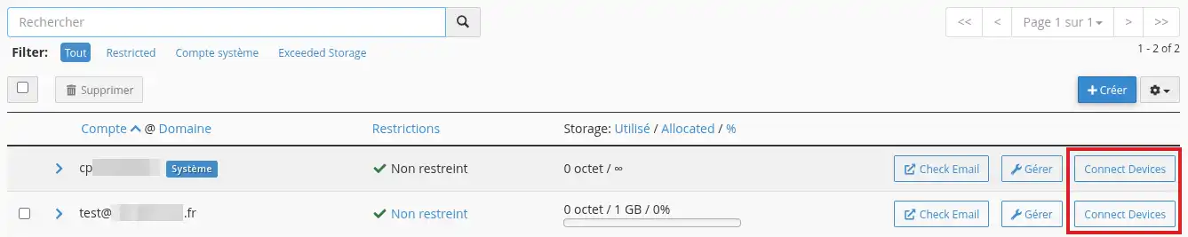 O&ugrave; trouver les param&egrave;tres IMAP, POP et SMTP d&rsquo;une adresse e-mail cPanel ?