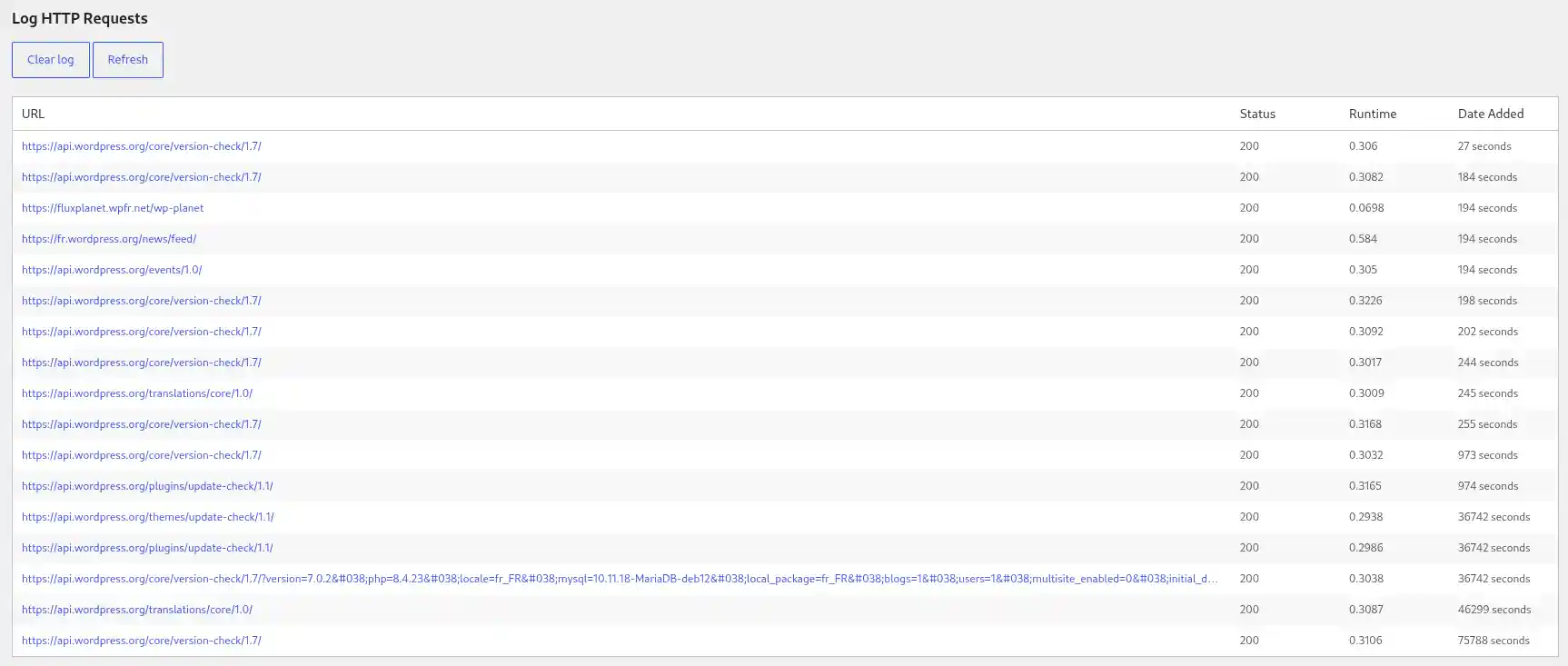 Comment enregistrer les requ&ecirc;tes HTTP sortantes de WordPress ?