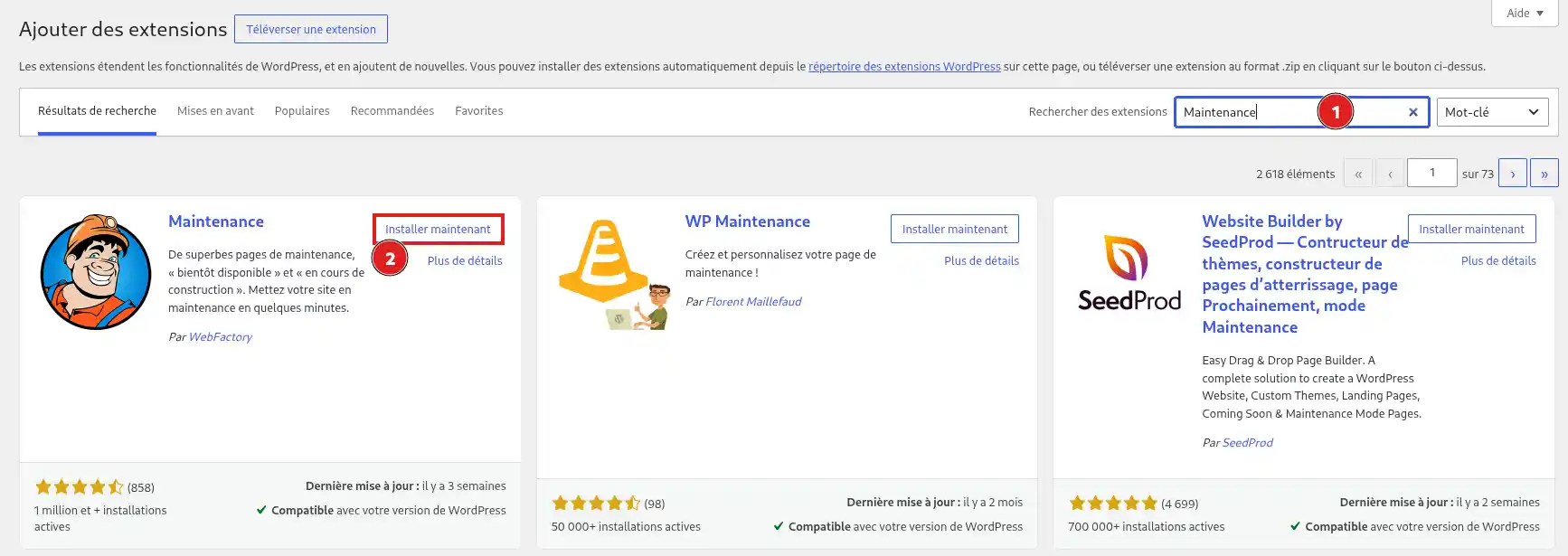 Comment placer Wordpress en mode maintenance