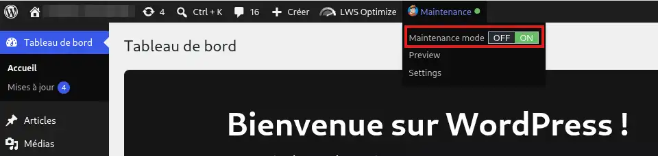 Comment placer Wordpress en mode maintenance
