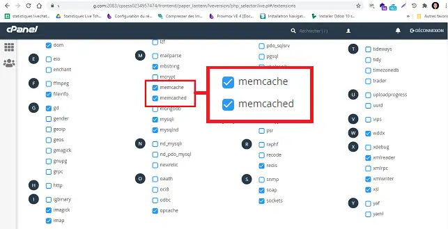 Comment utiliser Memcached sur votre site web sur une formule cPanel ?