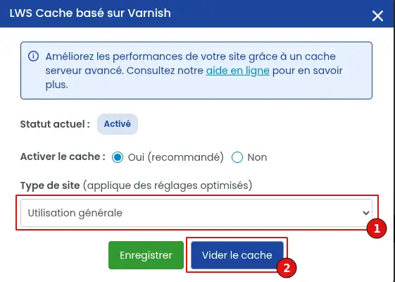 Comment utiliser les modules de cache sur LWSPanel ? 