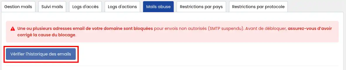 Comprendre et r&eacute;soudre le blocage SMTP pour Mail Abuse sur LWS Panel