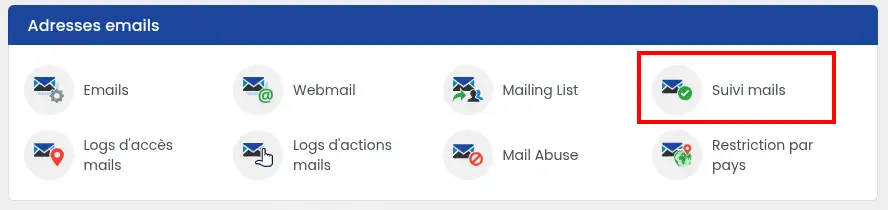 Utiliser le suivi des mails sur le LWS Panel
