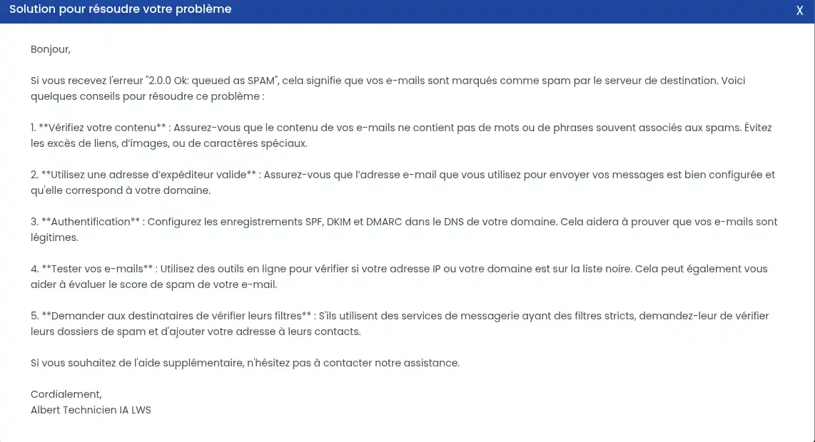 Utiliser le suivi des mails sur le LWS Panel