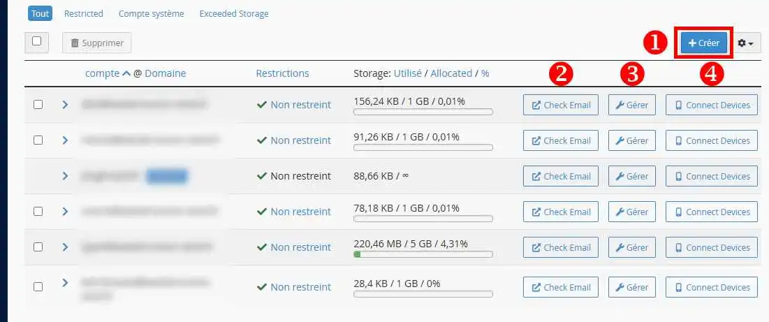 Como utilizar a ferramenta Contas de correio na sua fórmula cPanel