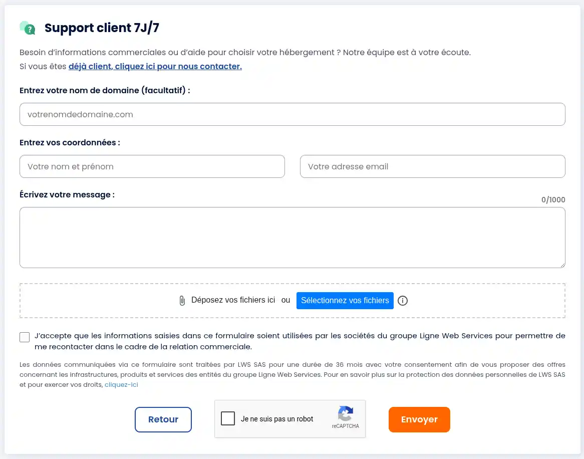 Peut-on b&eacute;n&eacute;ficier d'un h&eacute;bergement de d&eacute;monstration chez LWS ?