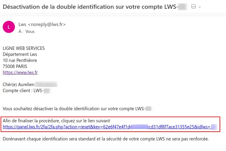 Comment désactiver la double authentification sur votre LWS Panel ?