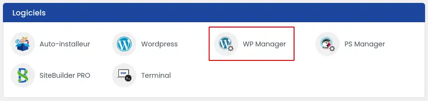 Présentation du WP Manager Wordpress sur le LWS Panel