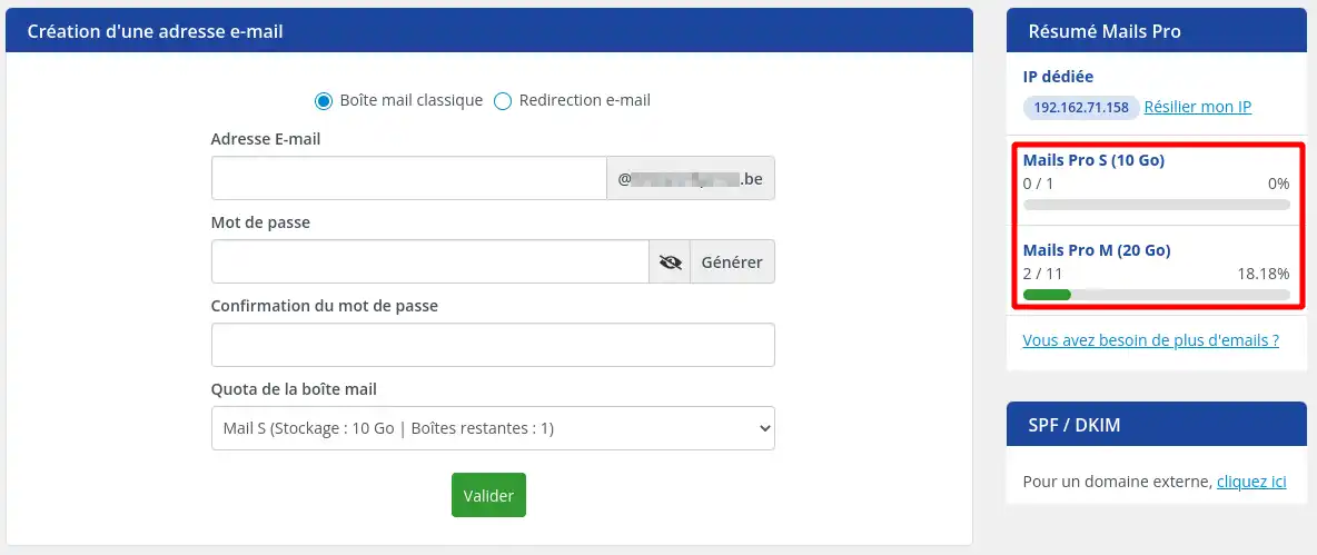 Comment ajuster les quotas de votre adresse email Pro sur LWS ?