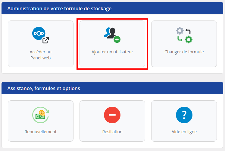 Comment ajouter ou supprimer un utilisateur &agrave; ma formule Nextcloud