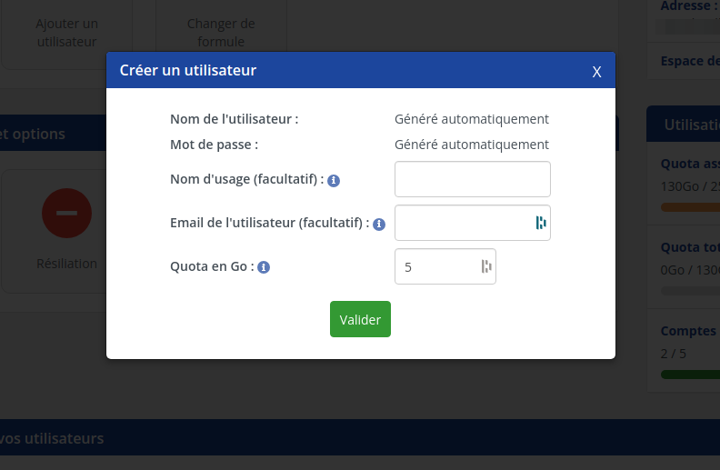 Comment ajouter ou supprimer un utilisateur &agrave; ma formule Nextcloud