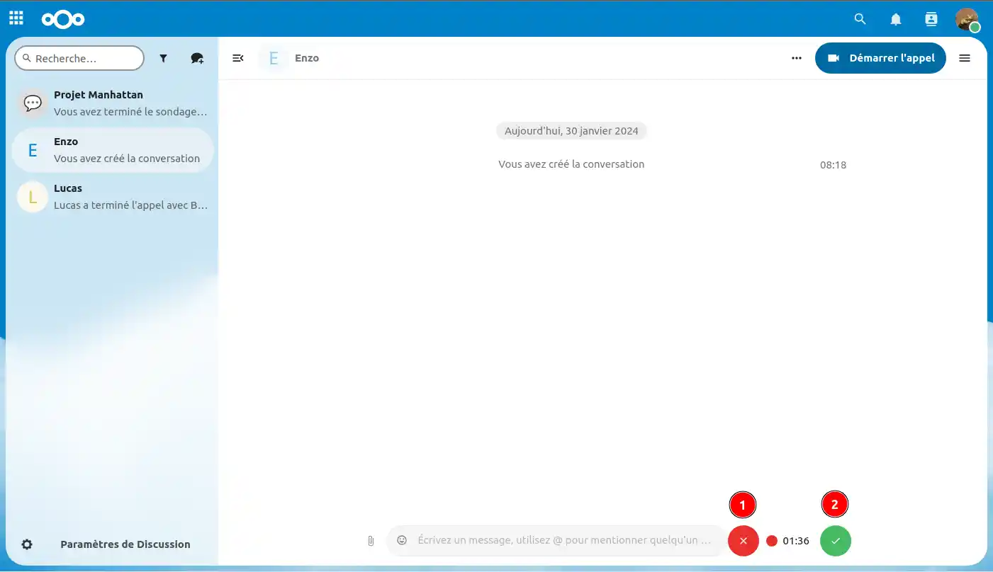 Communication avec Talk : Interface de discussion sur Nextcloud Pro