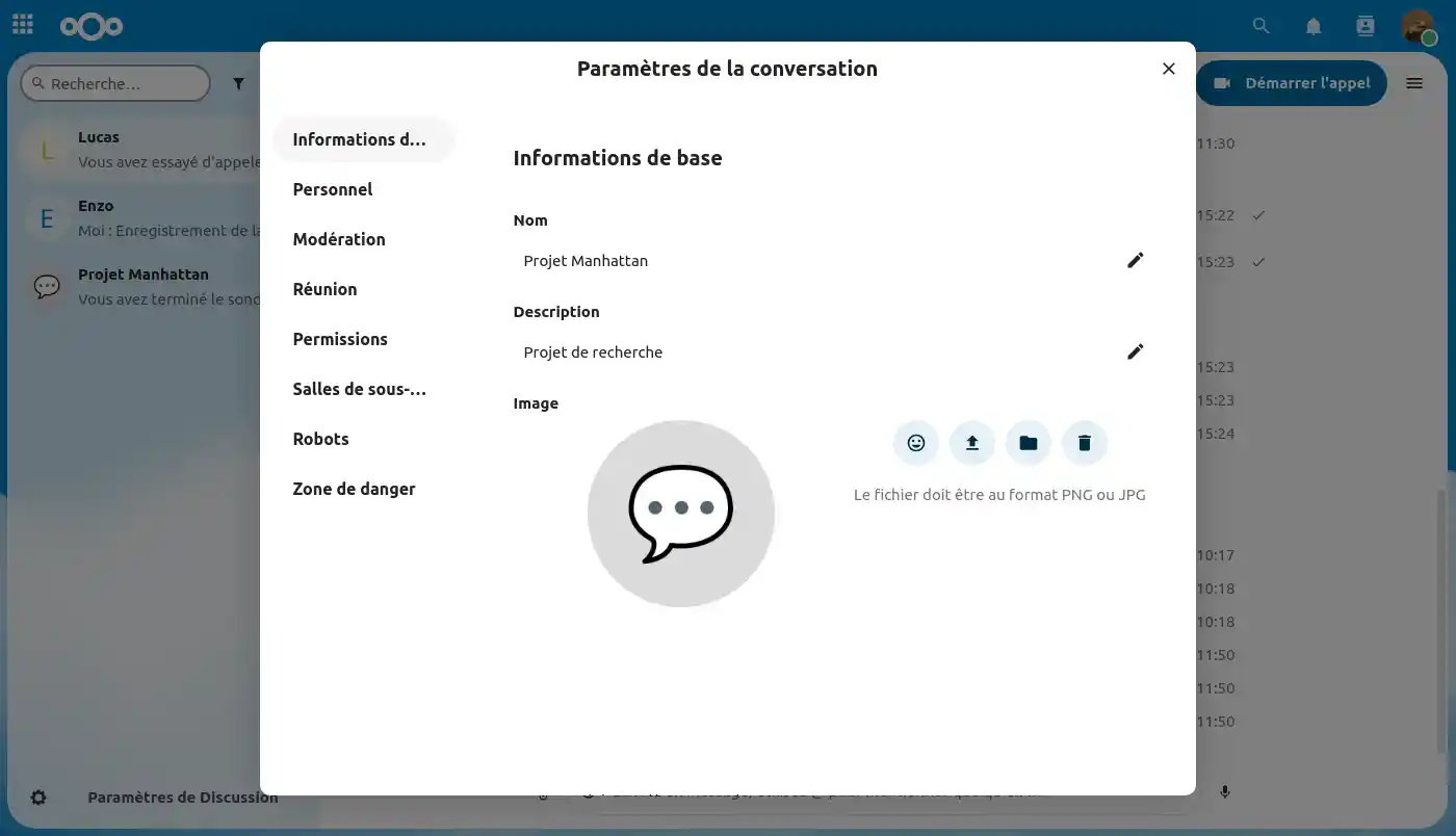Communication avec Talk : Interface de discussion sur Nextcloud Pro