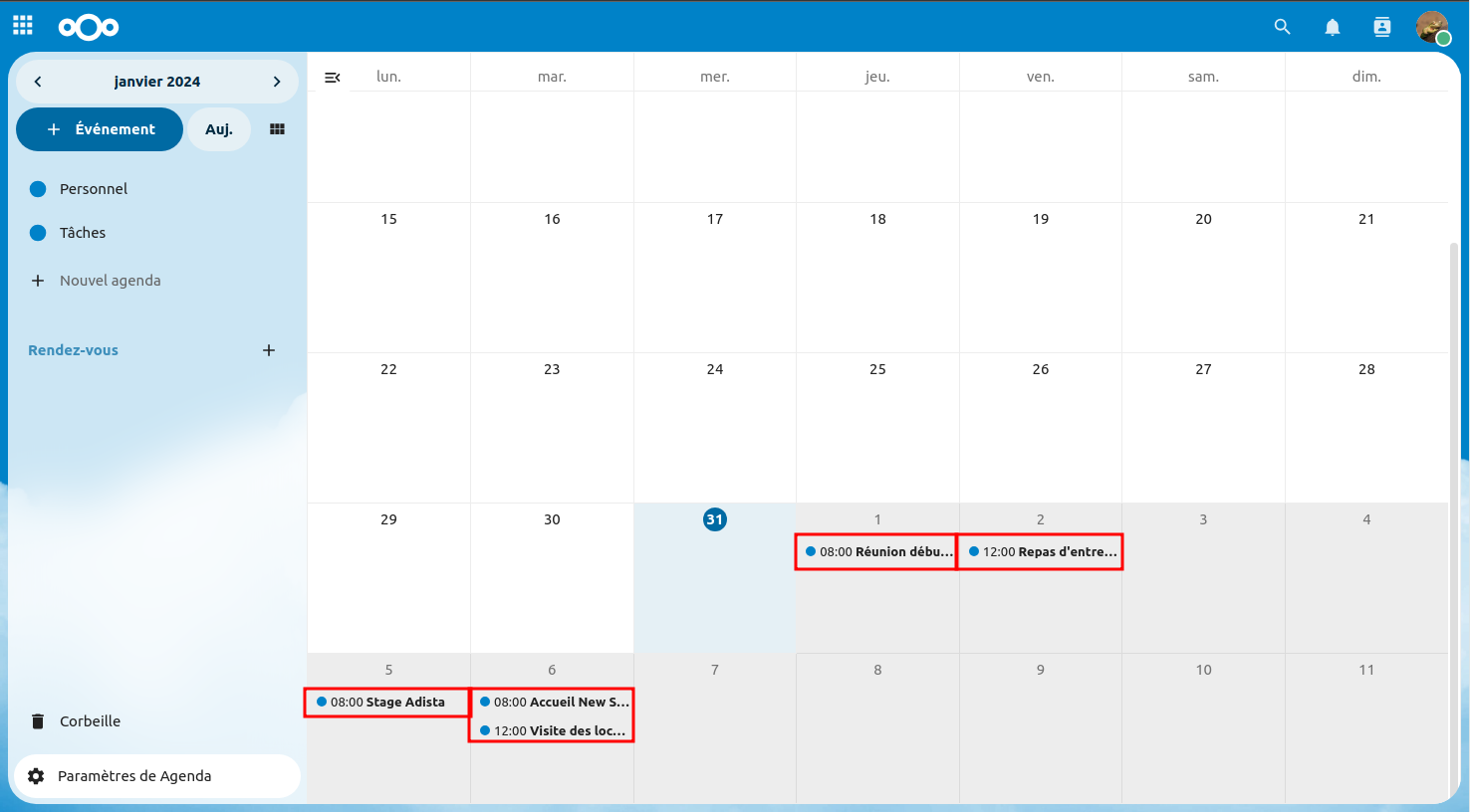 Comment importer son Agenda Google sur Nextcloud
