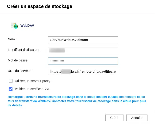 How do I back up my Qnap NAS on the LWS Cloud with WebDav?