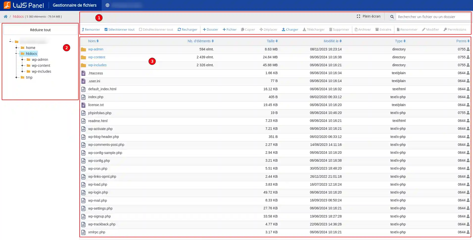 Wie navigiere ich durch den Dateimanager des LWS-Panels?