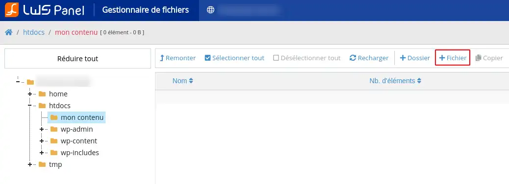 Comment créer un fichier ou un dossier depuis le gestionnaire de fichiers ?