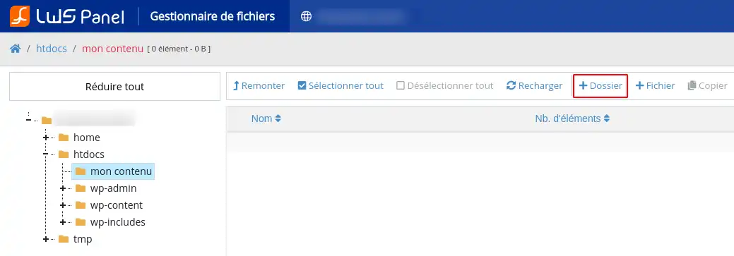 Comment créer un fichier ou un dossier depuis le gestionnaire de fichiers ?