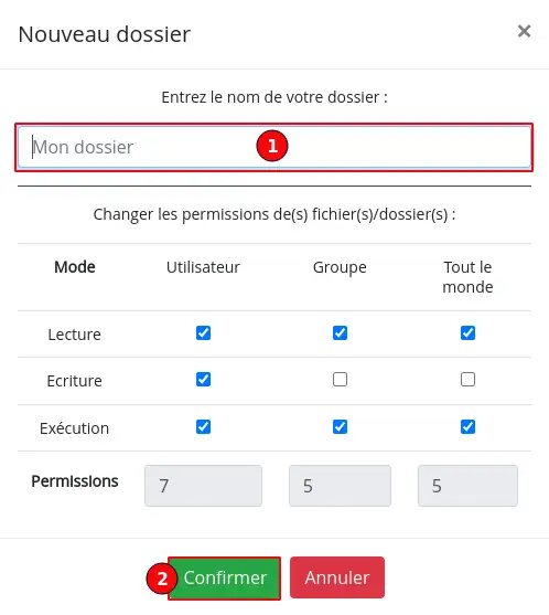 Comment créer un fichier ou un dossier depuis le gestionnaire de fichiers ?