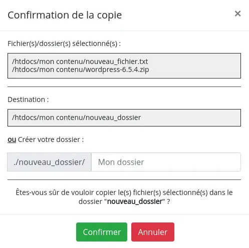 Como posso copiar ficheiros utilizando o Gestor de Ficheiros?