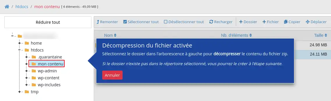 Compression et Décompression de Fichiers depuis le Gestionnaire de Fichiers