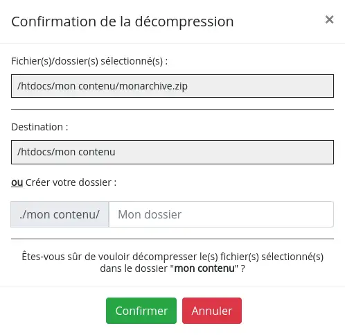 Comprimere e decomprimere i file dal File Manager