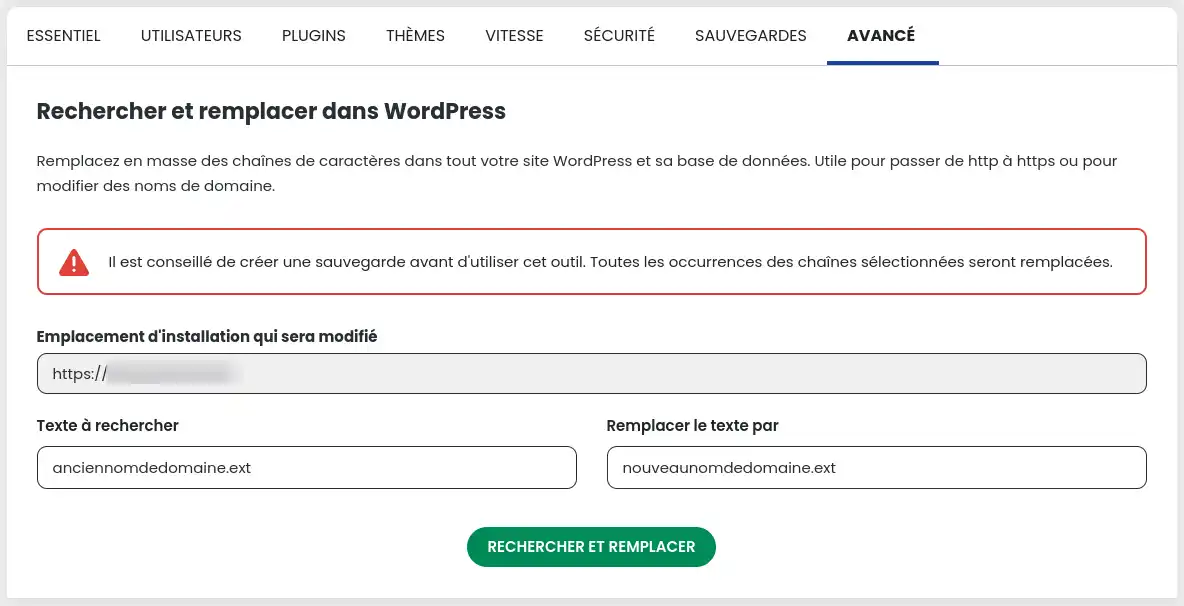 Come si utilizzano le funzioni avanzate di WordPress Manager?