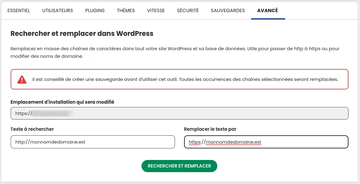 ¿Cómo puedo utilizar las funciones avanzadas de WordPress Manager?