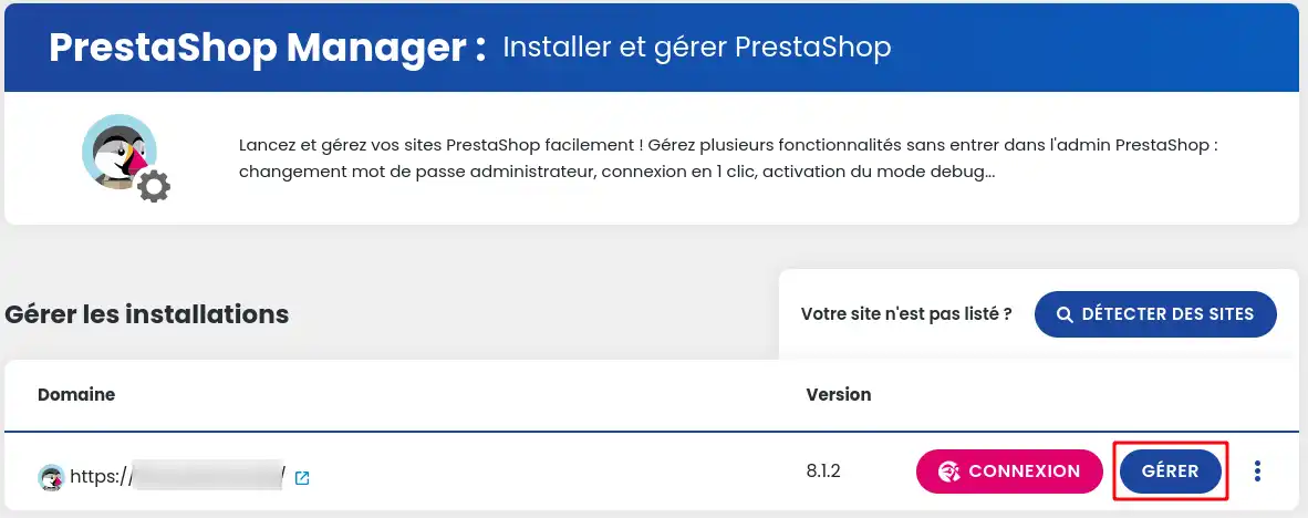 How do I create and restore Prestashop Snapshots using the Manager?