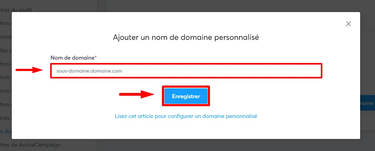 Comment lier mon nom de domaine à Systeme.io