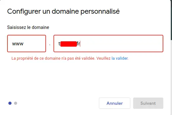 Comment lier mon nom de domaine à Google sites