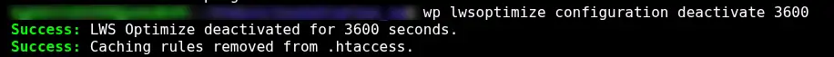 How can I use WP-CLI to control LWSOptimize?