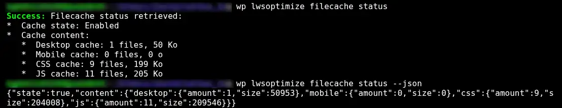 How can I use WP-CLI to control LWSOptimize?