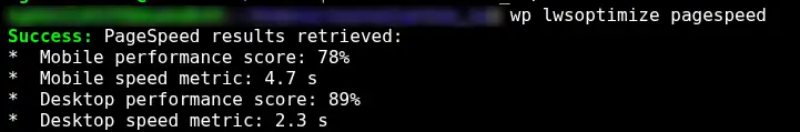 How can I use WP-CLI to control LWSOptimize?