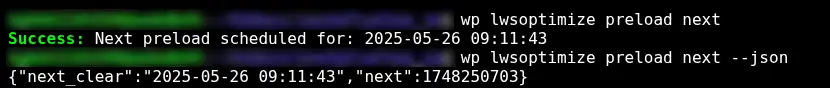 How can I use WP-CLI to control LWSOptimize?