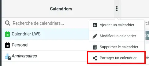 Comment partager un calendrier sur son domaine avec Roundcube ?