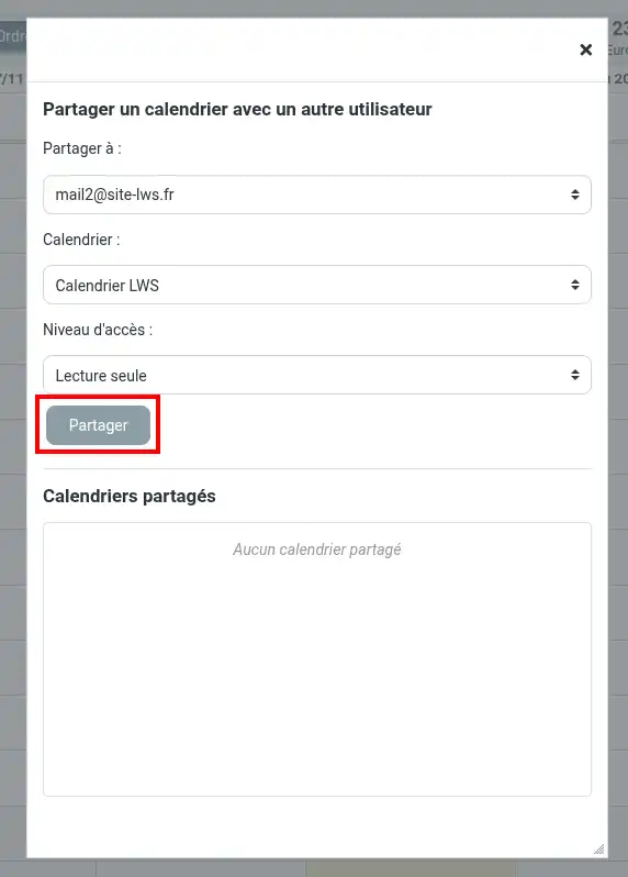 Comment partager un calendrier sur son domaine avec Roundcube ?