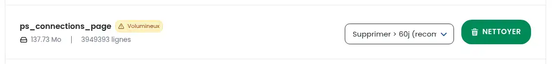 How to clean statistics tables in PSManager