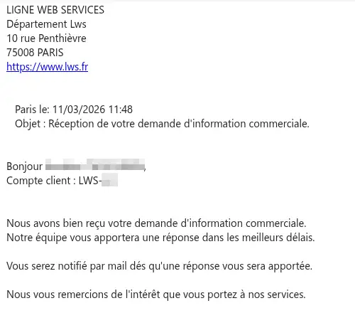 Comment contacter l'assistance technique de LWS ?