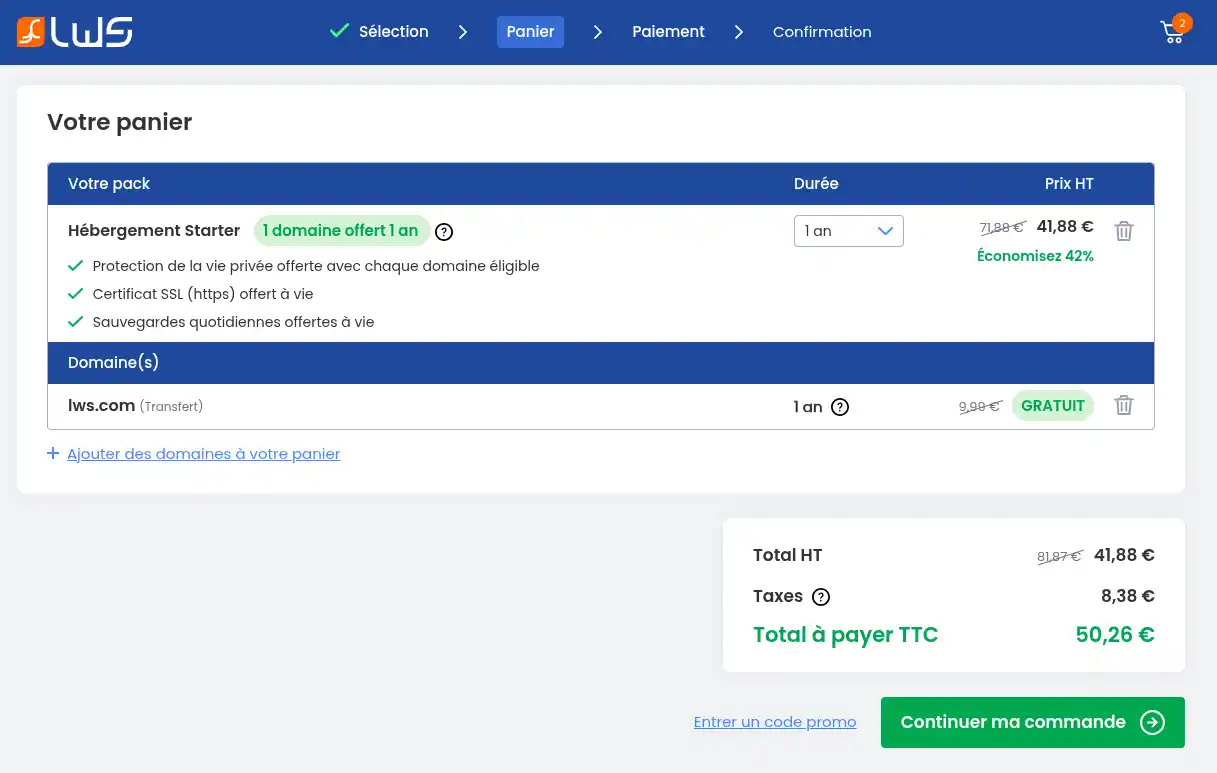 Click to display the original image Wie bestelle ich ein LWS Linux Webhosting?