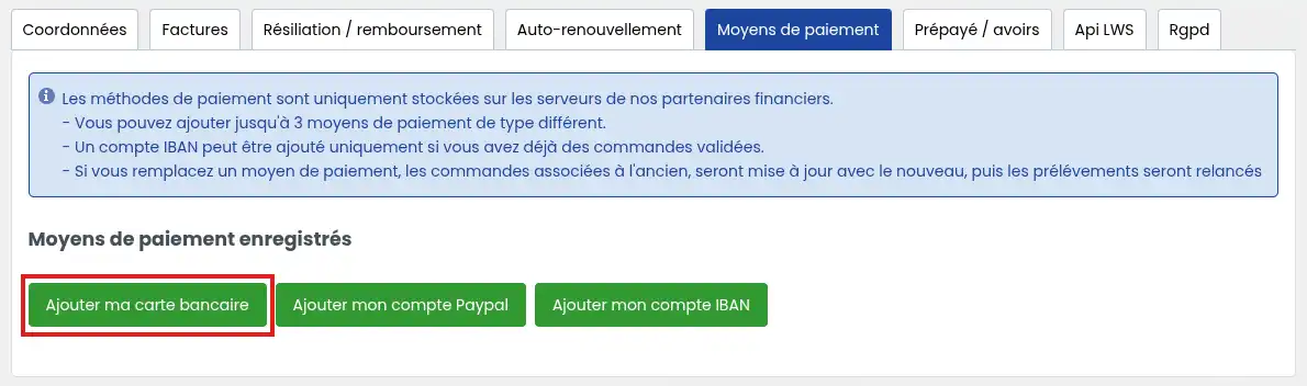 Renouvellement automatique - Activer / D&eacute;sactiver / G&eacute;rer