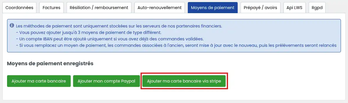 Renouvellement automatique - Activer / D&eacute;sactiver / G&eacute;rer