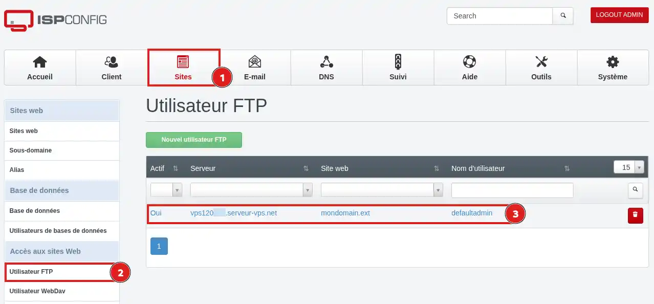 Comment g&eacute;rer vos acc&egrave;s FTP et SFTP sous ISPConfig ?