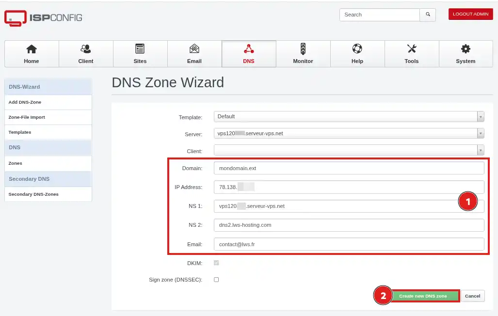Associer et configurer un nom de domaine sur un VPS ISPConfig