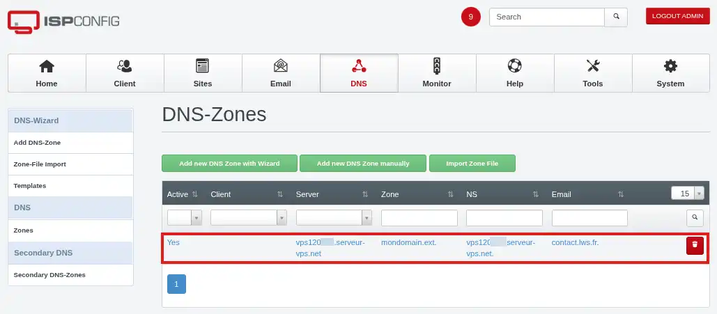 Associer et configurer un nom de domaine sur un VPS ISPConfig