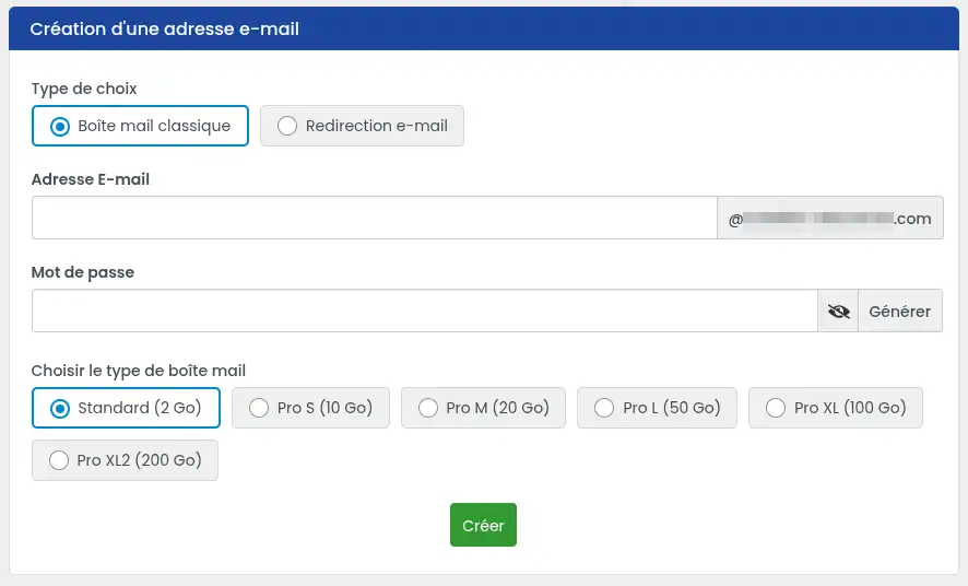 Comment cr&eacute;er une boite mail avec le LWS Panel ?