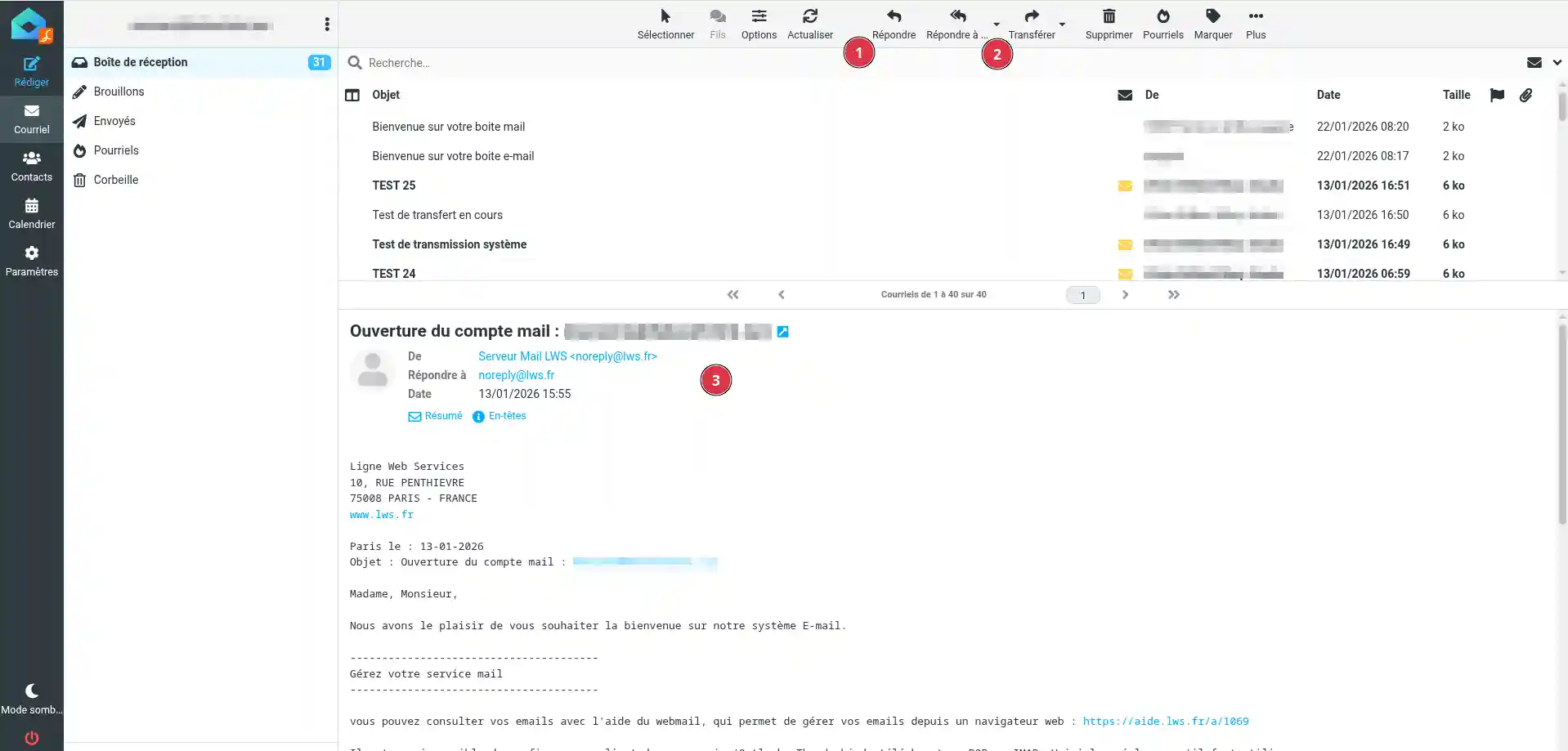 Utiliser le webmail roundcube pour g&eacute;rer son adresse email facilement