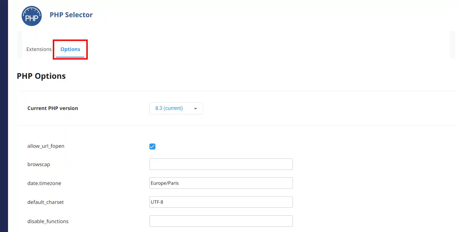 Utiliser PHP Selector pour activer des extensions PHP sur cPanel