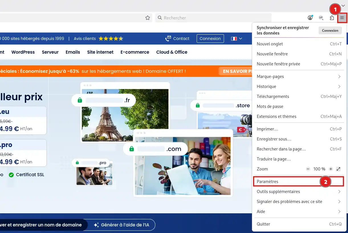 Click to display the original image Comment vider le cache de mon navigateur web sur un ordinateur ?